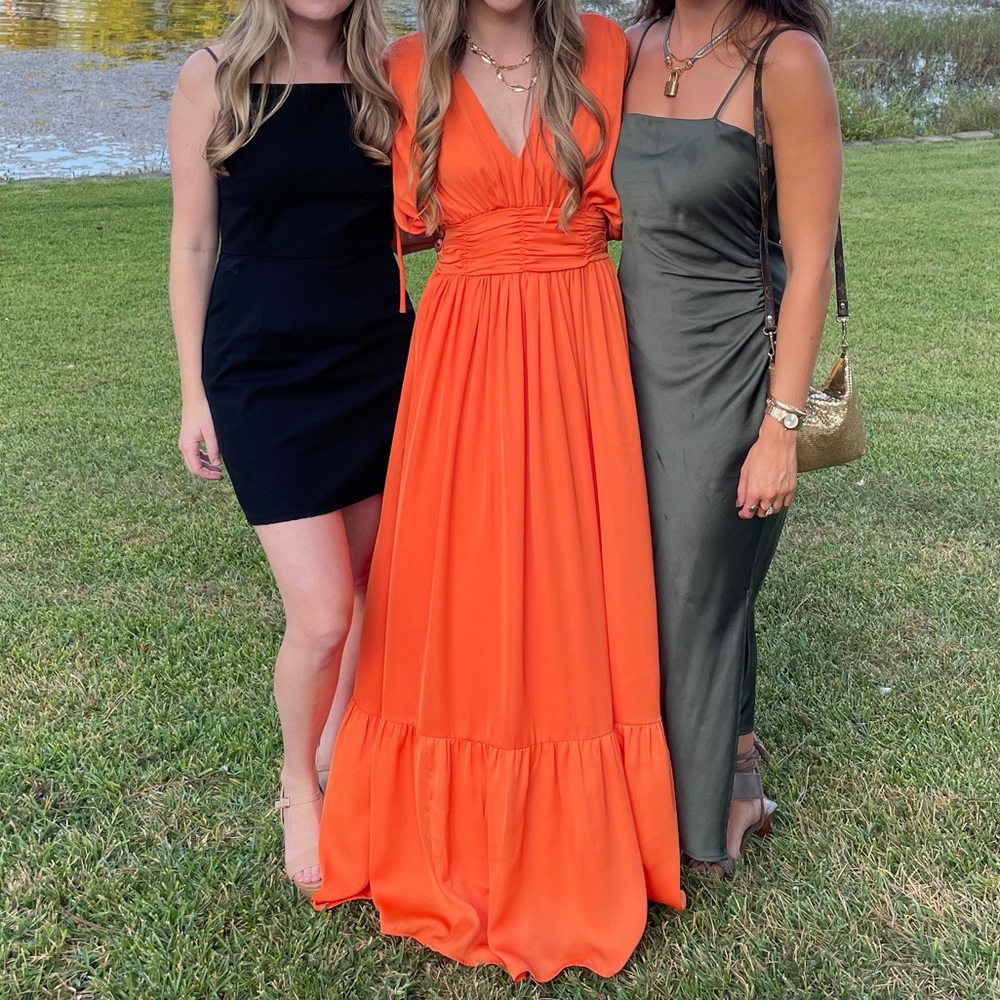 FRENCH CONNECTION Orange Maxi Dress Size 2